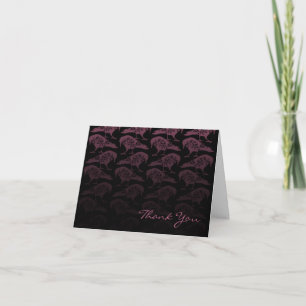 Carte De Remerciements Remerciements de mariage gothique Raven pourpre