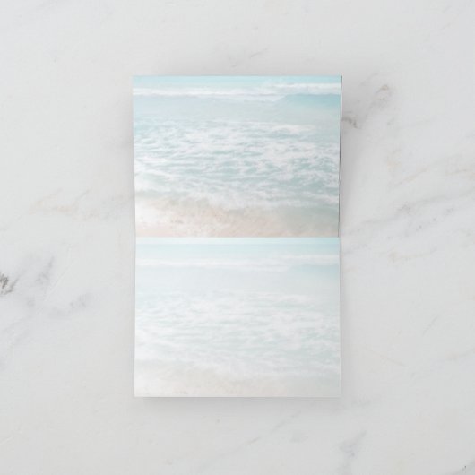 Carte De Remerciements Remerciements de mariage | Mariage de plage à mono (Intérieur)