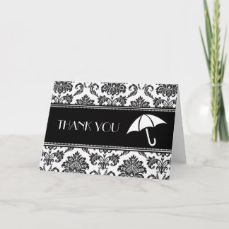 Carte De Remerciements Remerciements de mariage noir et blanc