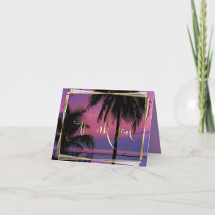 Carte De Remerciements Remerciements de Mariage Nuit Tropicale Exotiqu