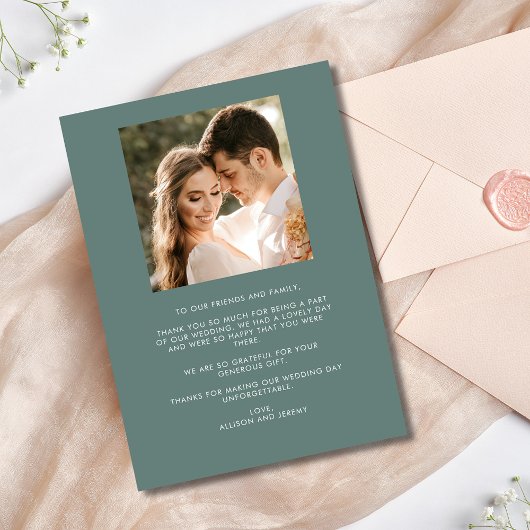 Carte De Remerciements Remerciements de mariage photo florale tropicale