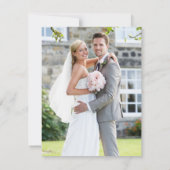 Carte De Remerciements REMERCIEMENTS DE MARIAGE photo simple pile de cara (Dos)