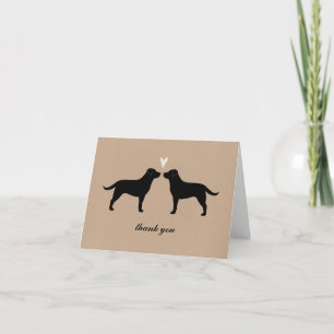 Carte De Remerciements Remerciements de mariage pour retrievers Labrador 
