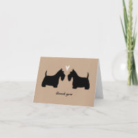Remerciements de mariage pour Terriers Écossais