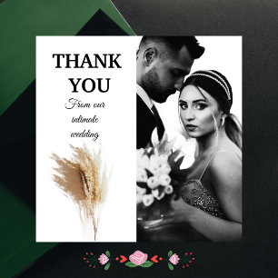 Carte De Remerciements Remerciements de notre mariage intime