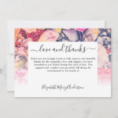 Carte De Remerciements Remerciements Décès Floral Clair Memorial (Devant)