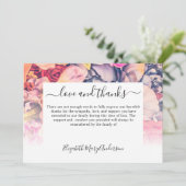 Carte De Remerciements Remerciements Décès Floral Clair Memorial (Debout devant)