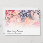 Carte De Remerciements Remerciements Décès Floral Clair Memorial (Dos)