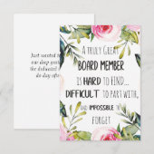 Carte De Remerciements Remerciements des membres du conseil d'administrat (Devant / Derrière)