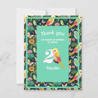 Carte De Remerciements Remerciements lumineux et tropicaux : un 2e annive