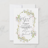 Carte De Remerciements Remerciements Mariage Fleurs Sauvages Printemps Fi (Devant)