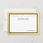 Carte De Remerciements Remerciements Noir et Or Art Déco (Dos)