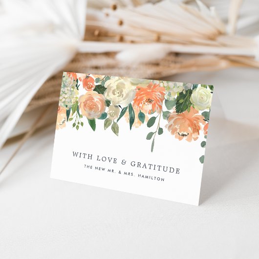 Carte De Remerciements Remerciements Personnalisés Fleur de Pêche de la S