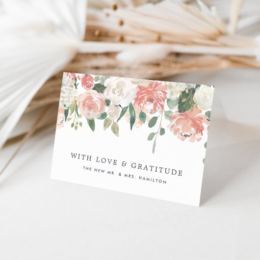 Carte De Remerciements Remerciements Personnalisés Floraux de la Mi-Été