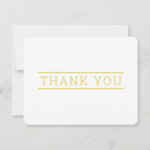 Carte De Remerciements REMERCIEMENTS PHOTO simple moderne moutarde jaune