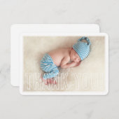 Carte De Remerciements REMERCIEMENTS PHOTO type superposition de contour  (Devant / Derrière)