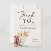 Carte De Remerciements Remerciements pour Baby Shower Bohème avec des Bot (Devant)