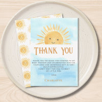 Remerciements pour Baby Shower Ciel Bleu Soleil