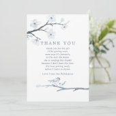 Carte De Remerciements Remerciements pour Baby Shower Fleurs de Cerisier (Debout devant)