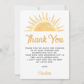 Carte De Remerciements Remerciements pour Baby Shower sur le thème du Sol (Devant)