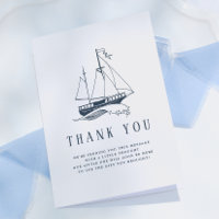 Remerciements pour Baby Shower Thème Marin Garçon