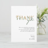 Carte De Remerciements Remerciements pour Baby Shower vertical avec verdu (Debout devant)