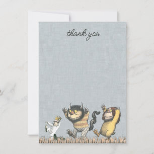 Carte De Remerciements Remerciements pour Baby Shower Where the Wild Thin