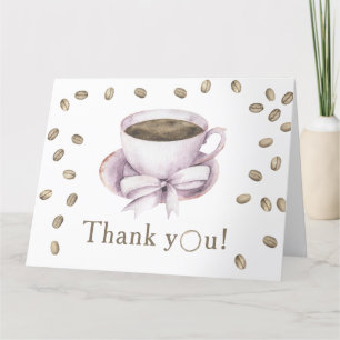 Carte De Remerciements Remerciements pour la baby shower autour du café e