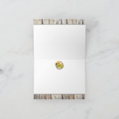 Carte De Remerciements Remerciements pour la Baby Shower avec Tournesols  (Intérieur)