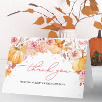 Remerciements pour la Baby Shower d'automne sur le