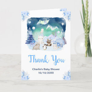 Carte De Remerciements Remerciements pour la Baby Shower des Animaux des 