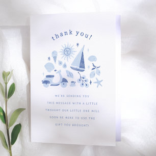 Carte De Remerciements Remerciements pour la Baby Shower du Petit Garçon 