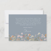 Carte De Remerciements Remerciements pour la Baby Shower Dusty Blue Wildf (Dos)