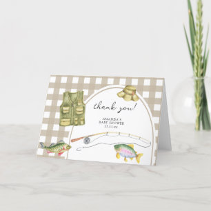 Carte De Remerciements Remerciements pour la baby shower pêche