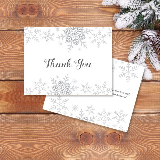 Carte De Remerciements Remerciements pour la douche de mariée d'hiver Flo