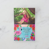 Carte De Remerciements Remerciements pour la fête d'anniversaire aux fleu (Intérieur)