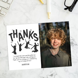 Carte De Remerciements Remerciements pour la fête d'anniversaire de tramp