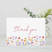 Carte De Remerciements Remerciements pour la fête de mariage dans le jard (Debout devant)