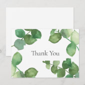 Carte De Remerciements Remerciements pour la verdure de la forêt d'eucaly (Devant / Derrière)