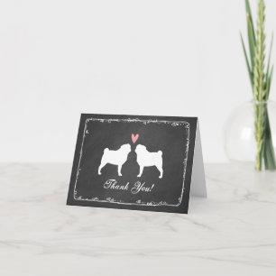 Carte De Remerciements Remerciements pour le mariage de Pug