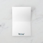 Carte De Remerciements Remerciements pour mariage | Aquarelle bleu bleu f (Intérieur)