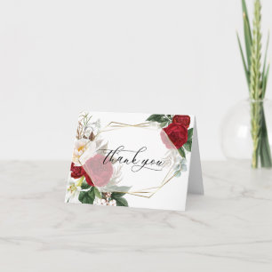 Carte De Remerciements Remerciements pour mariage Floral de pivoine d'a