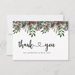 Carte De Remerciements Remerciements pour une baby shower Evergreen