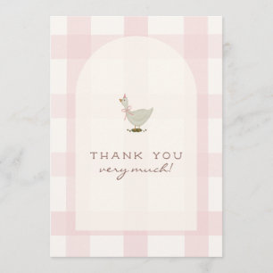 Carte De Remerciements Remerciements pour une Baby Shower Fille au thème