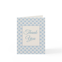 Remerciements pour une Baby Shower Preppy à carrea