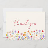 Carte De Remerciements Remerciements pour une Baby Shower Terre Cuite Fle (Devant)