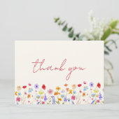 Carte De Remerciements Remerciements pour une Baby Shower Terre Cuite Fle (Debout devant)