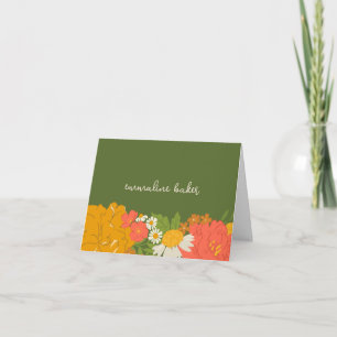 Carte De Remerciements Remerciements pour une douche de mariée avec un bo
