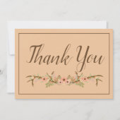 Carte De Remerciements Remerciements rustiques élégants (Devant)