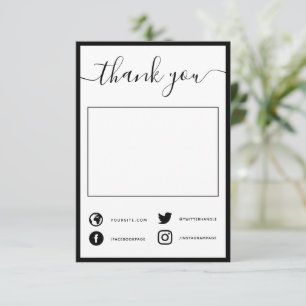 Carte De Remerciements Remerciements sociaux écrits à la main insérer la